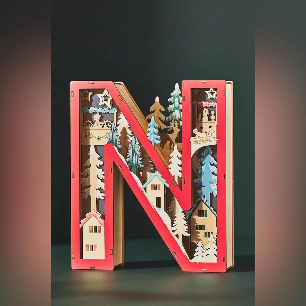Wonderland Scene Monogram-N